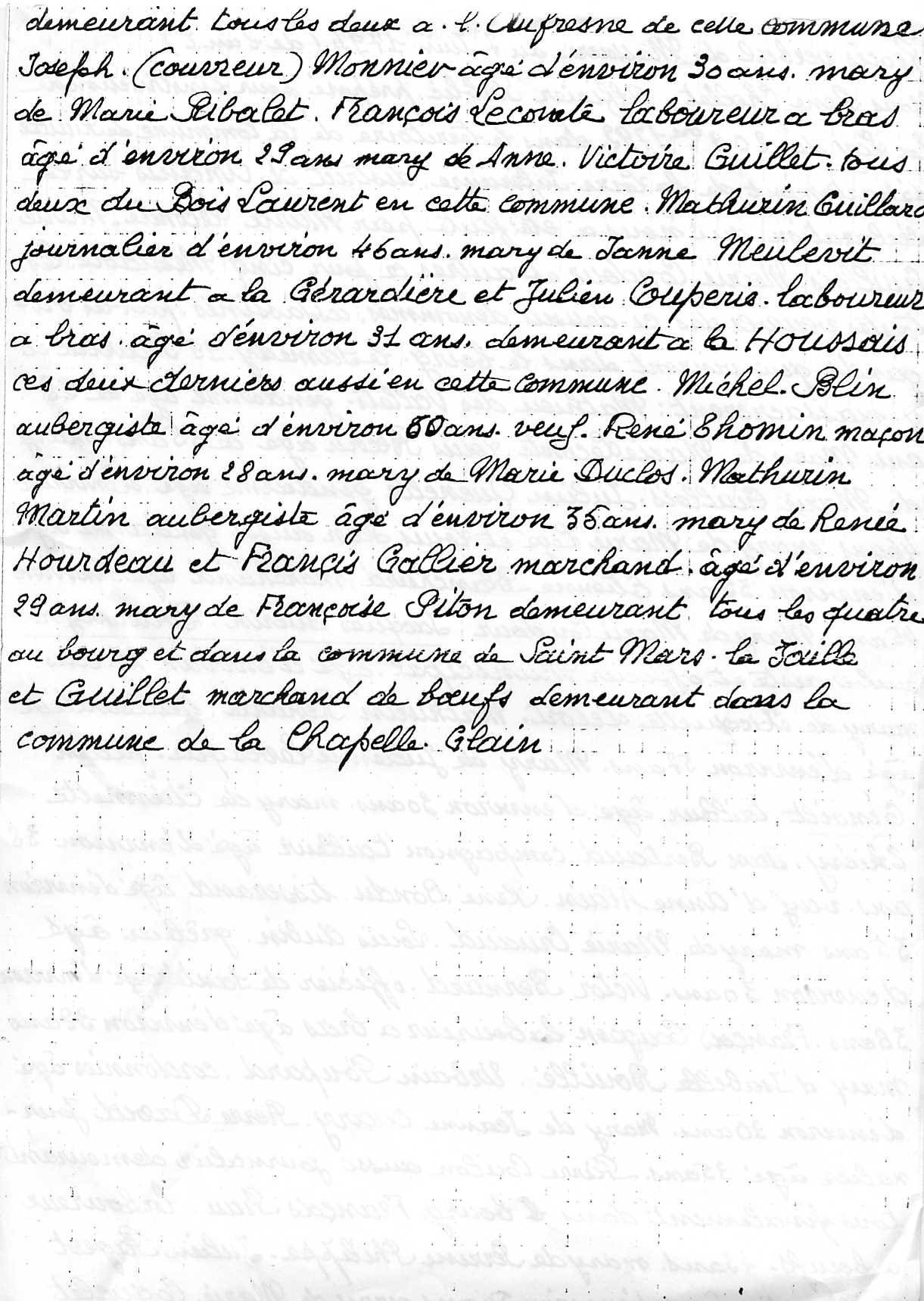 Procès-verbal du massacre de Riaillé, 19 prairial an II